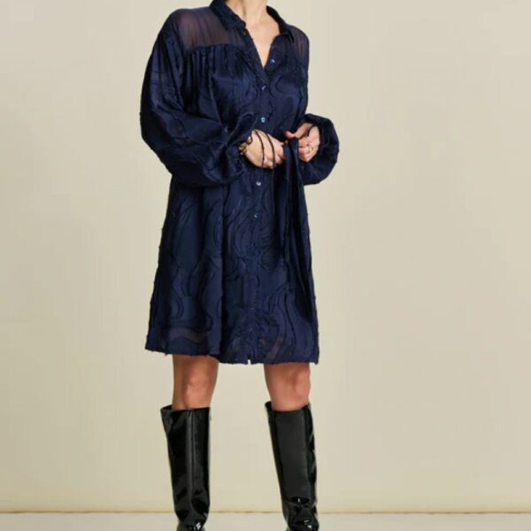 ROBE JACQUARD BLUE