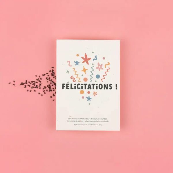SACHET DE GRAINES 'FÉLICITATIONS' - LA FABRIQUE A SACHETS