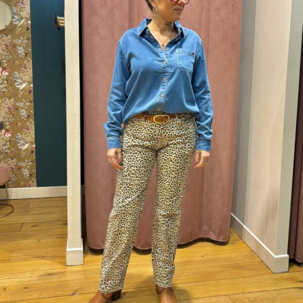 JEANS MANON LEOPARD - F.A.M