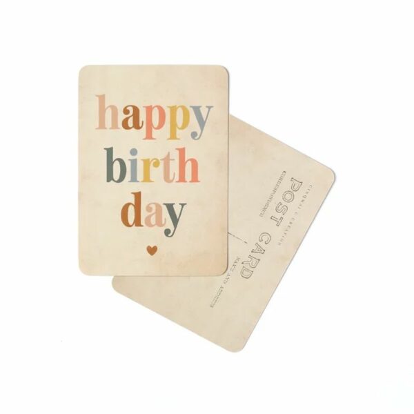 CARTE POSTALE HAPPY BIRTHDAY / ARC EN CIEL / ALL COLORS - CINQMAI