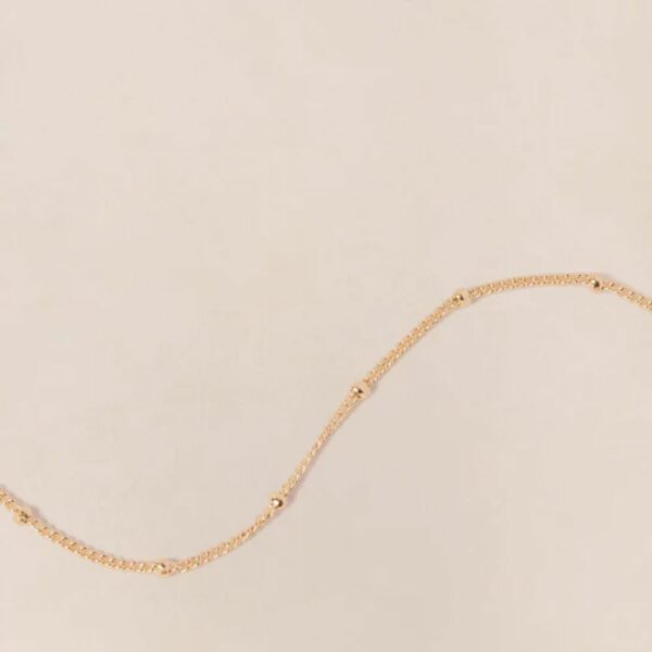 COLLIER CHAINE BOULES DORE' - dorée à l'or fin 24 carats - EMOI EMOI – Image 2