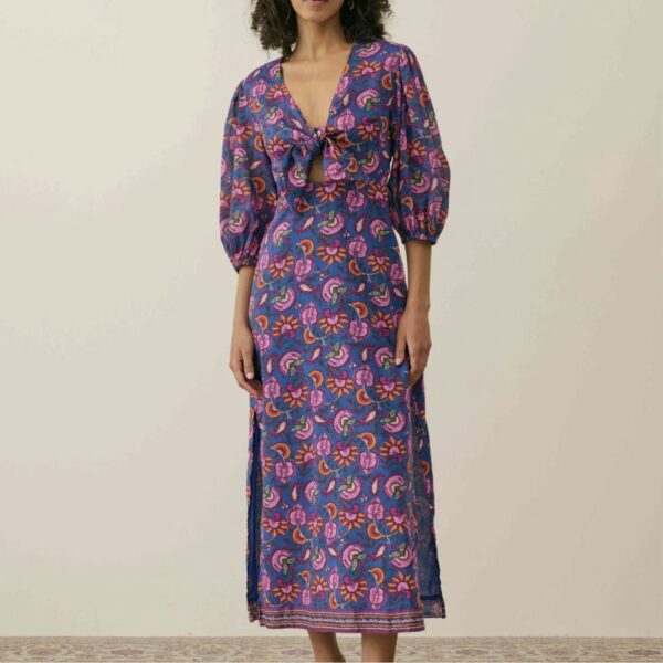 ROBE CHADHLIA BLUE - LOUISE MISHA – Image 2