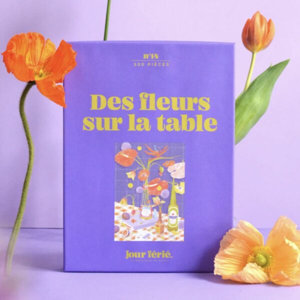 PUZZLE LES FLEURS SUR LA TABLE - JOUR FERIE