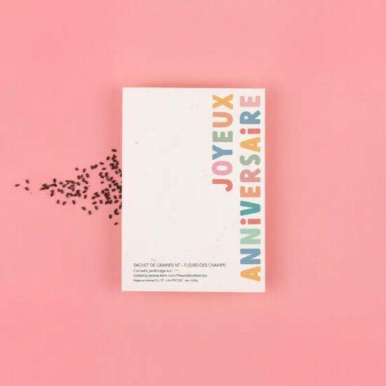 SACHET DE GRAINES "JOYEUX ANNIVERSAIRE" - LA FABRIQUE A SACHETS