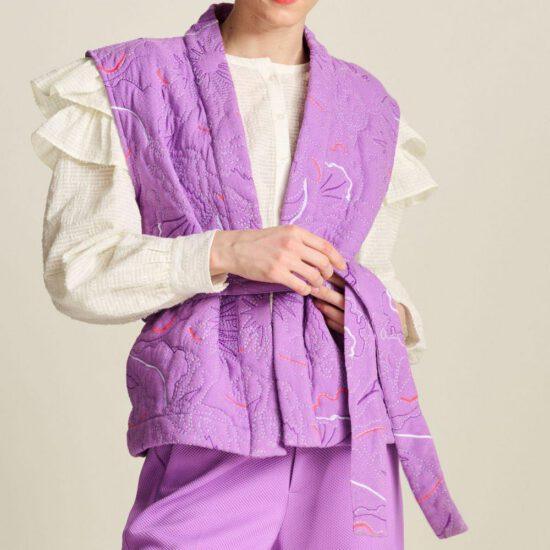 GILET QUILTED PURPLE - POM AMSTERDAM