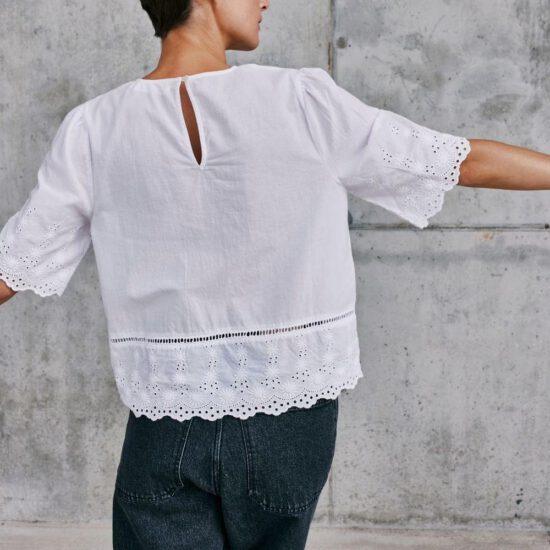 BLOUSE GRAZIA BLANC - INDI & COLD – Image 2