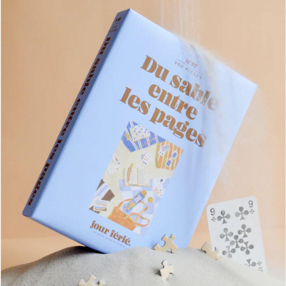 PUZZLE DU SABLE ENTRE LES PAGES - JOUR FERIE