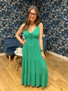 ROBE NAIA VERT - GARANCE