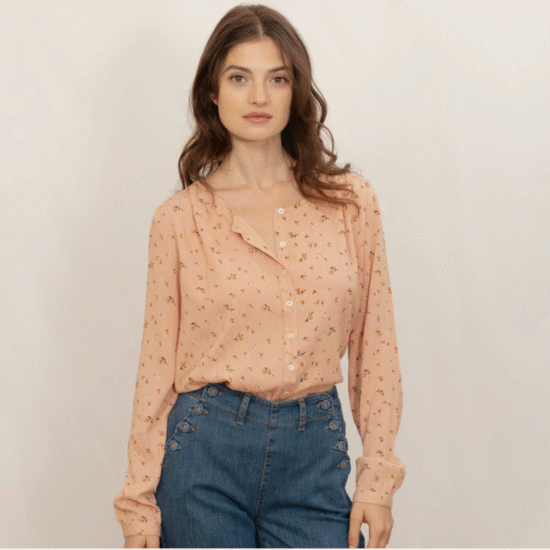 BLOUSE FLORAL PIVOINE – Image 3