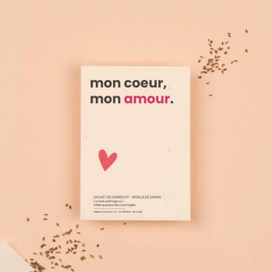 SACHET DE GRAINES "MON COEUR, MON AMOUR" NIGELLE DE DAMAS FRANCAISES
