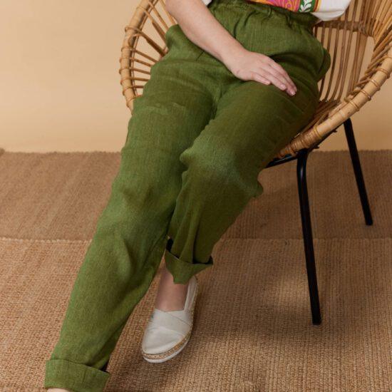 PANTALON NADERE VERT – Image 3