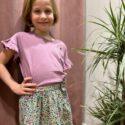 JUPE FLORAL VERT
