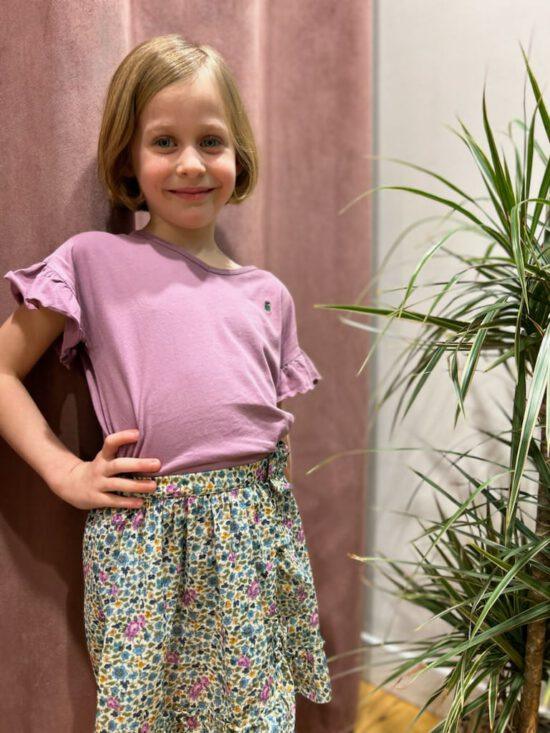 JUPE FLORAL VERT
