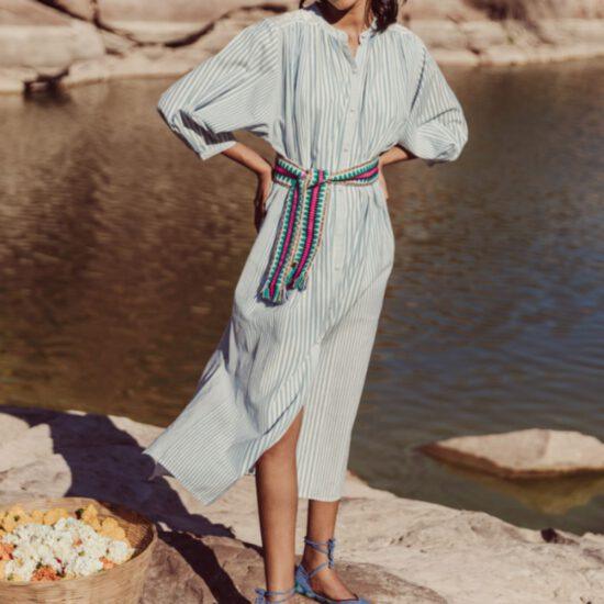 ROBE DEEPALINA BLUE STRIPES - LOUISE MISHA – Image 2