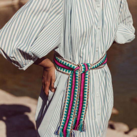 ROBE DEEPALINA BLUE STRIPES - LOUISE MISHA – Image 3