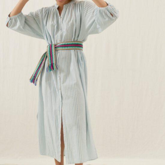 ROBE DEEPALINA BLUE STRIPES - LOUISE MISHA – Image 4