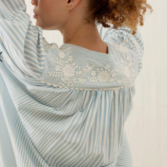 ROBE DEEPALINA BLUE STRIPES - LOUISE MISHA – Image 5