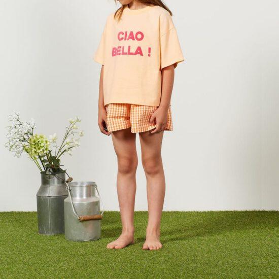 T-SHIRT CIAO BELLA FELICIA ABRICOT - ARSENE ET LES PIPELETTES – Image 2