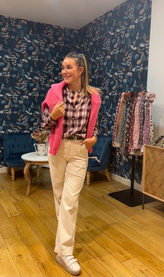 PANTALON YANELLE ECRU – Image 2