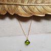 COLLIER TREFLE SUBHAGYA PERIDOT
