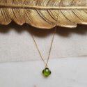 COLLIER TREFLE SUBHAGYA PERIDOT