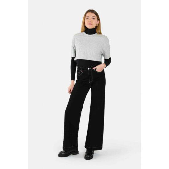 JEANS FLARE FLEURE BLACK