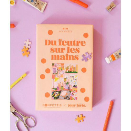 PUZZLE DU FEUTRE SUR LES MAINS - JOUR FERIE