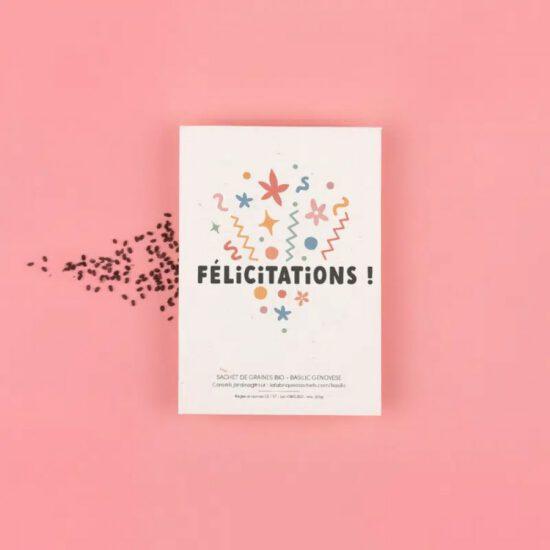 SACHET DE GRAINES 'FÉLICITATIONS' - LA FABRIQUE A SACHETS