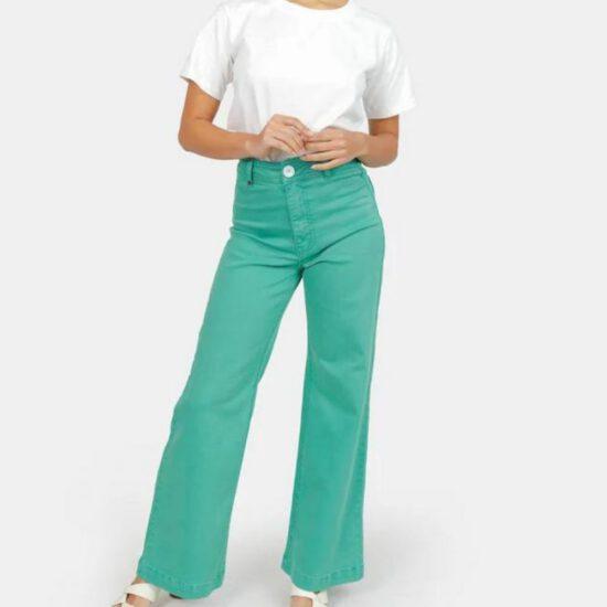JEANS FAUVE VERT