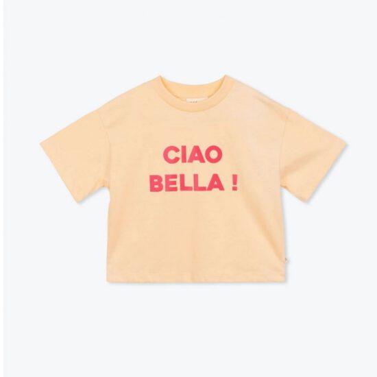 T-SHIRT CIAO BELLA FELICIA ABRICOT - ARSENE ET LES PIPELETTES
