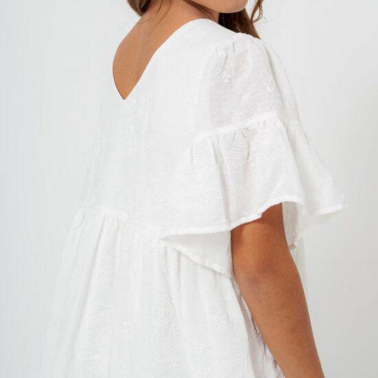 ROBE FLORA BLANC