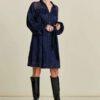 ROBE JACQUARD BLUE