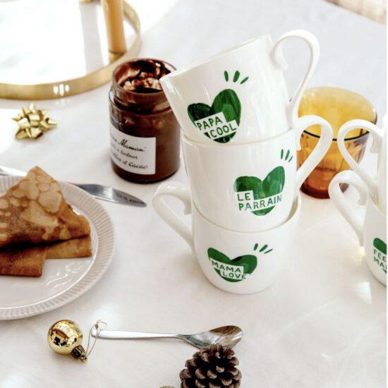MUG COEUR MAMA LOVE VERT SAPIN  - EMOI EMOI – Image 2