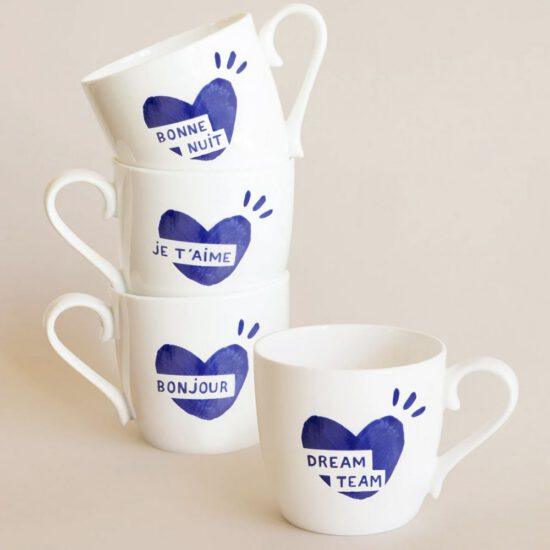 MUG COEUR  BLEU JE T'AIME  - EMOI EMOI – Image 3