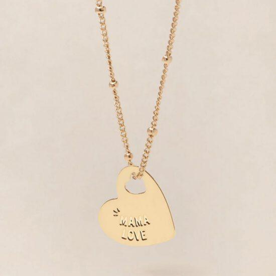 MEDAILLE MONA MAMA LOVE - dorée à l'or fin 24 carats - 15mm - EMOI EMOI