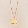 MEDAILLE MONA JE T'AIME - dorée à l'or fin 24 carats - 15mm - EMOI EMOI