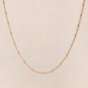 COLLIER CHAINE BOULES DORE' - dorée à l'or fin 24 carats - EMOI EMOI