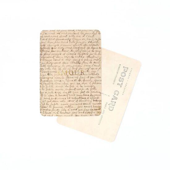 CARTE POSTALE AMOUR / DORE / OLD LETTER