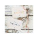 CARTE POSTALE HAPPY BIRTHDAY / ARC EN CIEL / ROSE