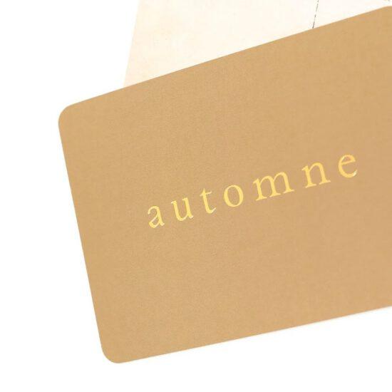 CARTE POSTALE AUTOMNE / DORE / CAMEL – Image 2