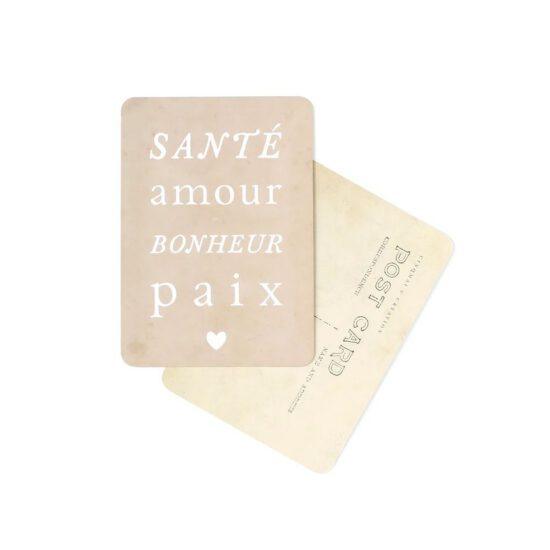 CARTE POSTALE SANTE AMOUR BONHEUR PAIX / ADAM / VINTAGE PAPER