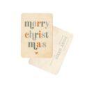 CARTE POSTALE MERRY CHRISTMAS / ARC EN CIEL / BLEU