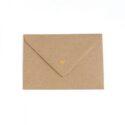 ENVELOPPE KRAFT / DORE / COEUR - CINQMAI