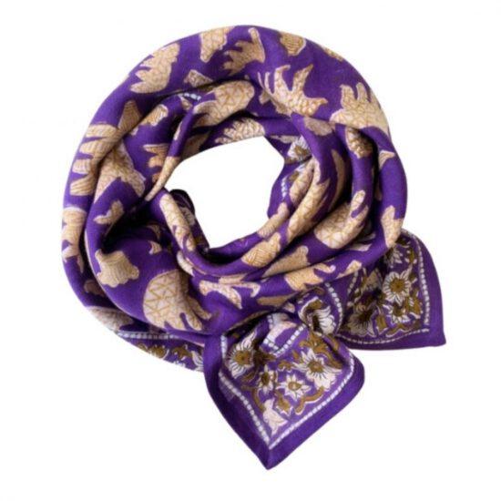 BIG FOULARD LATIKA OURS VIOLET