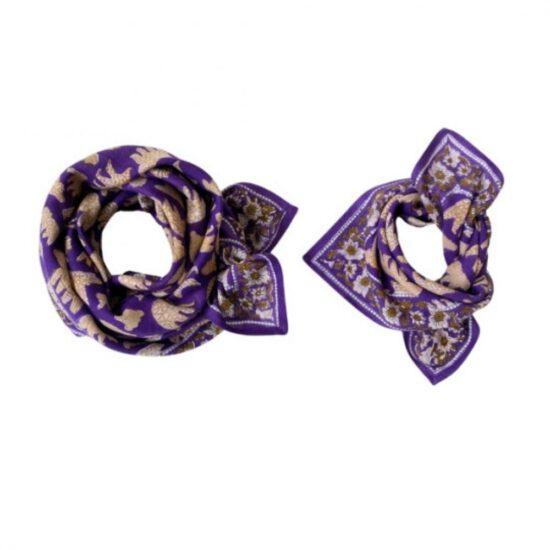 BIG FOULARD LATIKA OURS VIOLET – Image 3