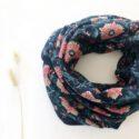 BIG FOULARD LATIKA BIRD CELESTE