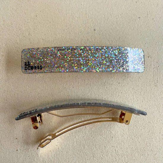BARRETTE PAILLETTES ARGENTEES -  23 DEGRES