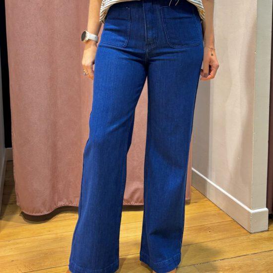 JEANS FAUVE NAVY - F.A.M