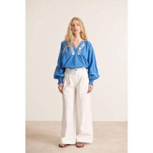 PANTALON VOLTAIRE ECRU - GARANCE