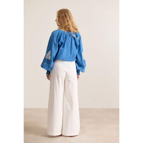 Blunes Mode Femme Chemisier et Pantalon Casual Chic